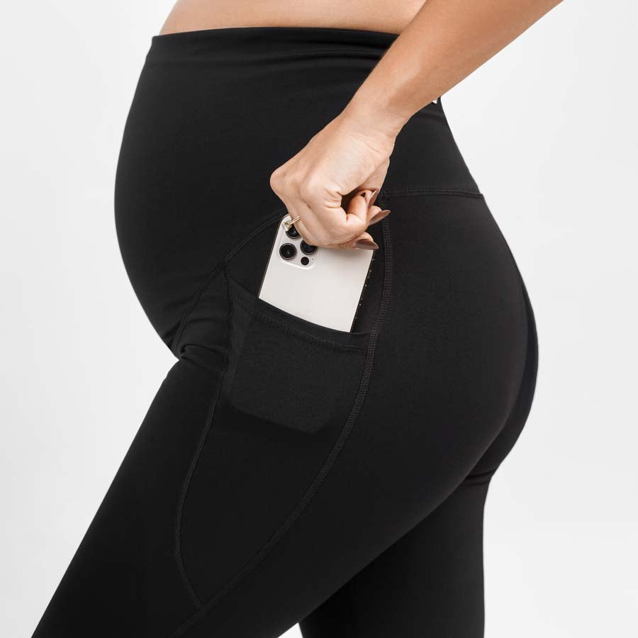 Bub Legginsy Ciążowe | Wysoka Talia, Kieszenie, Elastyczny Materiał 3
